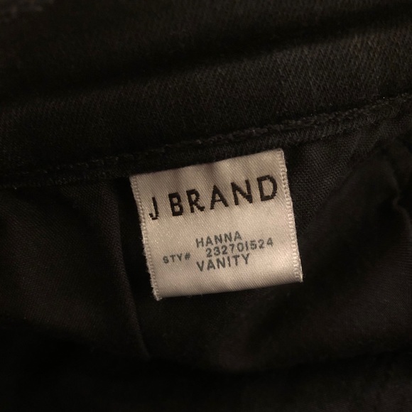 J Brand Hanna High Rise Crop Black Denim Skinny Jeans with Ankle Zippers - Picture 7 of 7